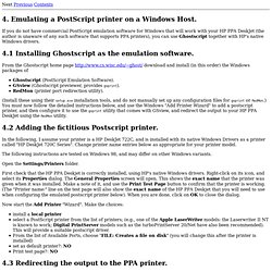 Networking HP PPA DeskJet Printers using SAMBA.: Emulating a Pos