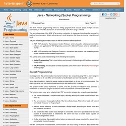 Networking (Socket Programming) Tutorial