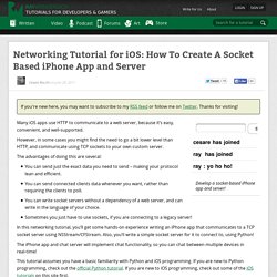 How To Create A Socket Based iPhone App and Server