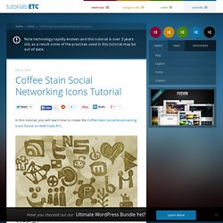 Coffee Stain Social Networking Icons Tutorial