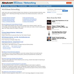 Wi-Fi Home Networking - Wireless LAN WLAN Technology