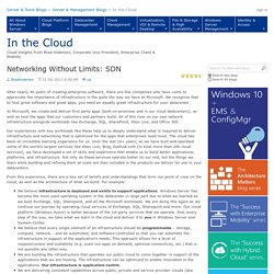 Networking Without Limits: SDN - In the Cloud