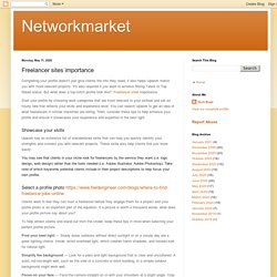 Networkmarket: Freelancer sites importance