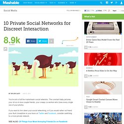 10 Private Social Networks for Discreet Interaction