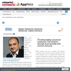 Netjer Networks: Extreme Networks' Alpha Partners