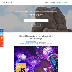 Neural Networks in JavaScript with deeplearn.js - RWieruch