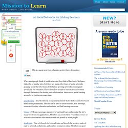 20 Social Networks for Lifelong Learners