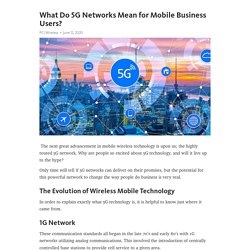 What Do 5G Networks Mean for Mobile Business Users?