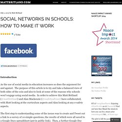 Social Networks in Schools: How to Make it Work «