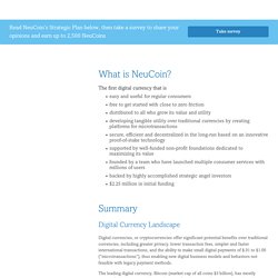 NeuCoin - Strategic Plan