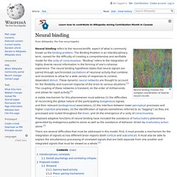 Neural binding - Wikipedia
