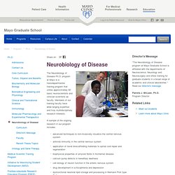 Graduate School - Ph.D. Program - Neurobiology of Disease