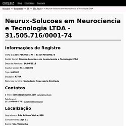 Neurux-Solucoes em Neurociencia e Tecnologia LTDA - 31505716000174