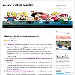 14 Consejos de Neurociencias para docentes.