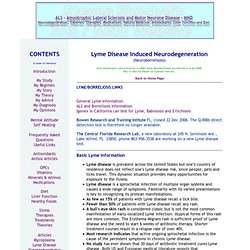 Lyme Disease Induced Neurodegener ation - Neuroborreliosis