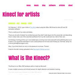 Kinect for artists