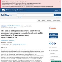 The human endogenous retrovirus link between genes and environment in multiple sclerosis and in multifactorial diseases associating neuroinflammation - PubMed