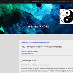 PNL Programmation Neurolinguistique - Bien-être et Mieux-être
