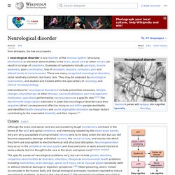 Neurological disorder