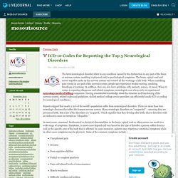 ICD-10 Codes for Reporting the Top 5 Neurological Disorders