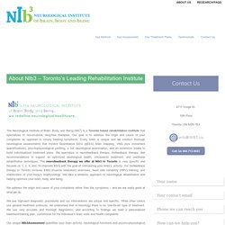 Certified Neurological Institute for Neurofeedback, Biofeedback Therapy in Toronto -NIb3