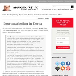 Neuromarketing in Korea - Neuromarketing