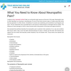 What You Need to Know About Neuropathic Pain