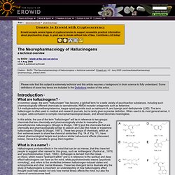 Pharmacology Vaults : Neuropharmacology of Hallucinogens : a technical overview, by BilZ0r (v3.1 Aug 2005)