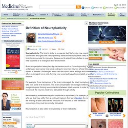Neuroplasticity definition