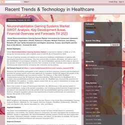 Recent Trends & Technology in Healthcare: Neurorehabilitation Gaming Systems Market SWOT Analysis, Key Development Areas, Financial Overview and Forecasts Till 2023