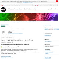 Neuro-imagerie et neuroscience des émotions - Imagerie et cognition (8)