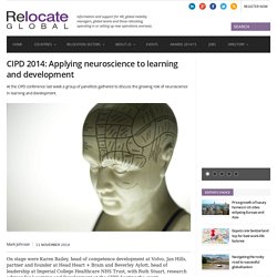 CIPD 2014: Applying neuroscience to learning and development