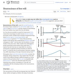 Neuroscience of free will