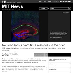 Neuroscientists plant false memories in the brain