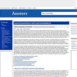 neurotransmitters and neuromodulators