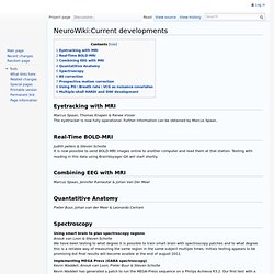 NeuroWiki:Current developments - NeuroWiki