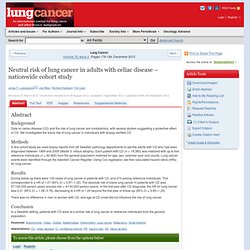 Lung Cancer - Neutral risk of lung cancer in adults with celiac disease – nationwide cohort study