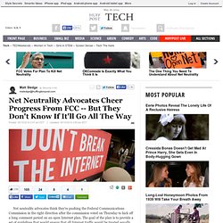 Net Neutrality Advocates Cheer Progress From FCC