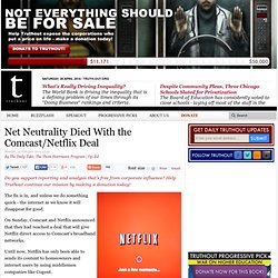 Net Neutrality Died With the Comcast/Netflix Deal