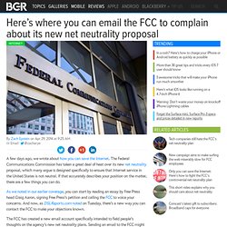 FCC Net Neutrality Complaints: Email FCC to complain