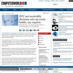 FCC net neutrality decision sets up court battle, say experts
