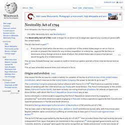 Neutrality Act of 1794