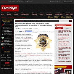 Nevada to Take Another Step Toward Web Poker