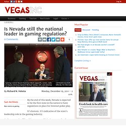 Is Nevada still the national leader in gaming regulation?