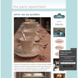 never can say goodbye « the paris apartment