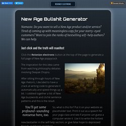 New-Age Bullshit Generator