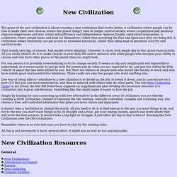 New Civilization Resources