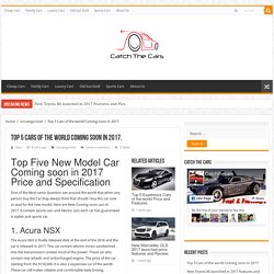 New Coming soon cars in 2017