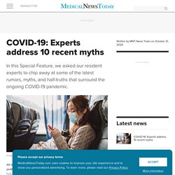 10 new COVID-19 myths: Expert opinion