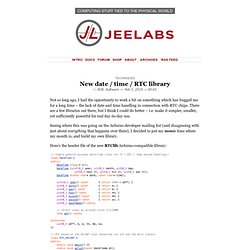 » New date / time / RTC library JeeLabs